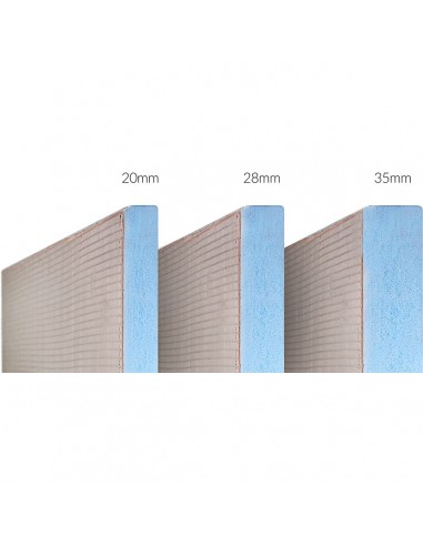 3 spessori standard disponibili - un vassoio più spesso significa migliore pendenza e isolamento