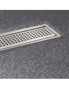Scarico montato con vinile grigio, con primo piano la copertura visibile