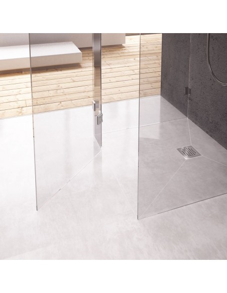 Esempio di Wet Room finito con lo scarico disponibile qui (wet room quadrata con scarico sfalsato)
