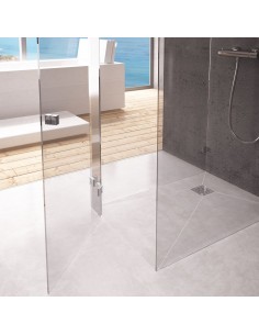 Esempio di Wet Room finita con lo scarico disponibile qui (wet room quadrata con scarico nell'angolo)