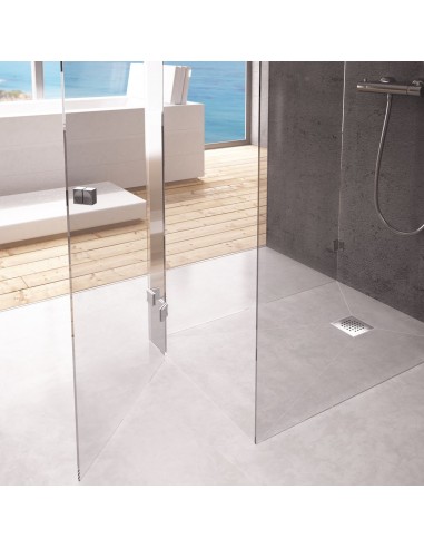 Esempio di Wet Room finito con lo scarico disponibile qui (wet room quadrata con scarico sfalsato)