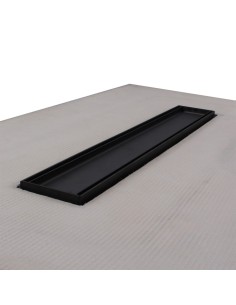 Piatto doccia piastrellabille Nero , con scarico lineare e copertura Pure 