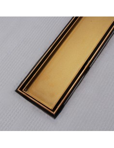 Piatto doccia piastrellabille Ottone , con scarico lineare e copertura Pure 