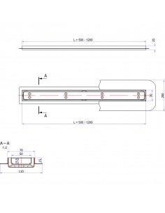 Canalina doccia 800 mm Sieme Clear