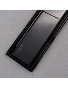 Piatto doccia piastrellabille Nero , con scarico lineare e copertura Ponente 