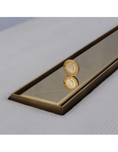 Foto ravvicinata dello scarico Oro integrato con copertura Ponente 