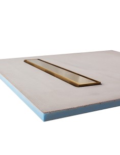Vista a lato del piatto doccia 600 Oro con copertura Ponente 