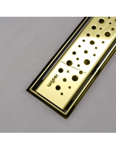 Piatto doccia piastrellabille Oro , con scarico lineare e copertura Mistral 