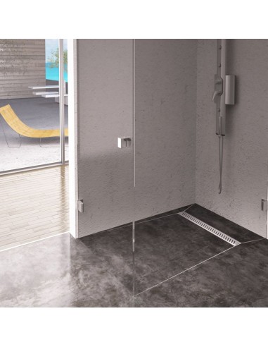 Esempio di un are bagno finita con scarico disponibile quì - installazione ad angolo classica (doccia quadrata)