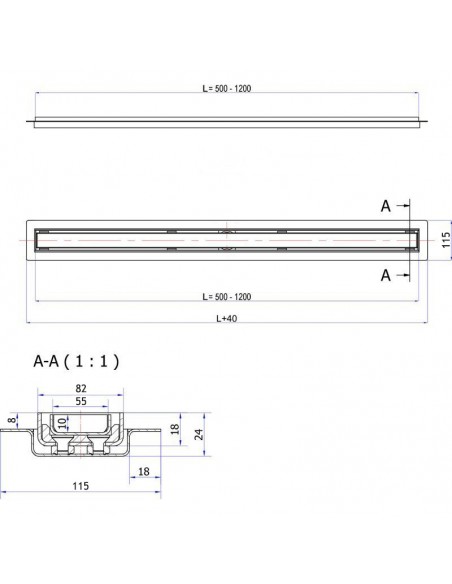 Canalina doccia 1000 mm Wiper Elite Mistral Canalina doccia 1000 mm Wiper Elite Mistral
