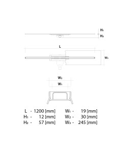 Disegno tecnico: Canalina doccia Wiper INTENSI 316