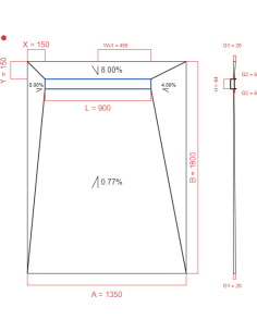 Showerlay Wiper 4 Way 1350. . . 