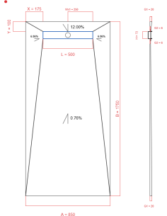 Showerlay Wiper 4 way 850 x...