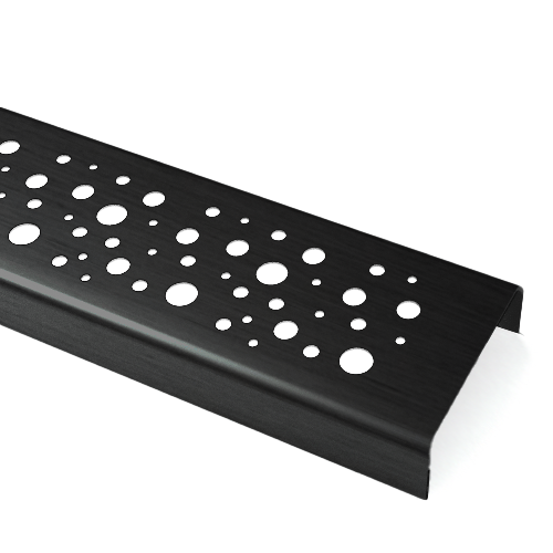 Circle patterned linear drain cover